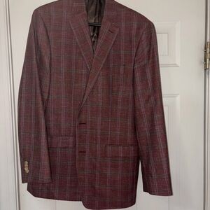 Austin Reed Burgundy Plaid Sport Coat